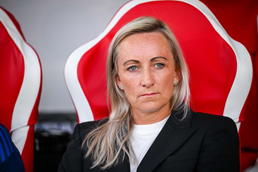 Elisabet GUNNARSDOTTIR head coach of Belgium during the women's UEFA Euro 2025 match between Belgium and Italy at Stade de Tourbillon on July 3, 2025 in Sion, Switzerland. (Photo by Baptiste Fernandez/Icon Sport) BELGIUM ONLY
