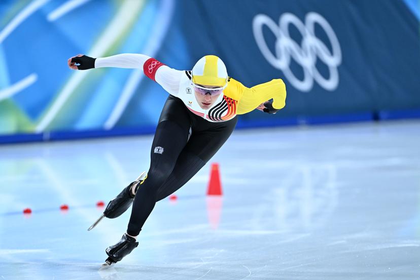 Belgian speed skater Isabelle van Elst pictured at the Women's 1000m speed skating race at the Milano Cortina 2026 Olympic Winter Games, on Monday 09 February 2026 in Milan, Italy. The XXV Winter Olympics take place from 6 to 22 February 2026 in Italy. BELGA PHOTO JASPER JACOBS