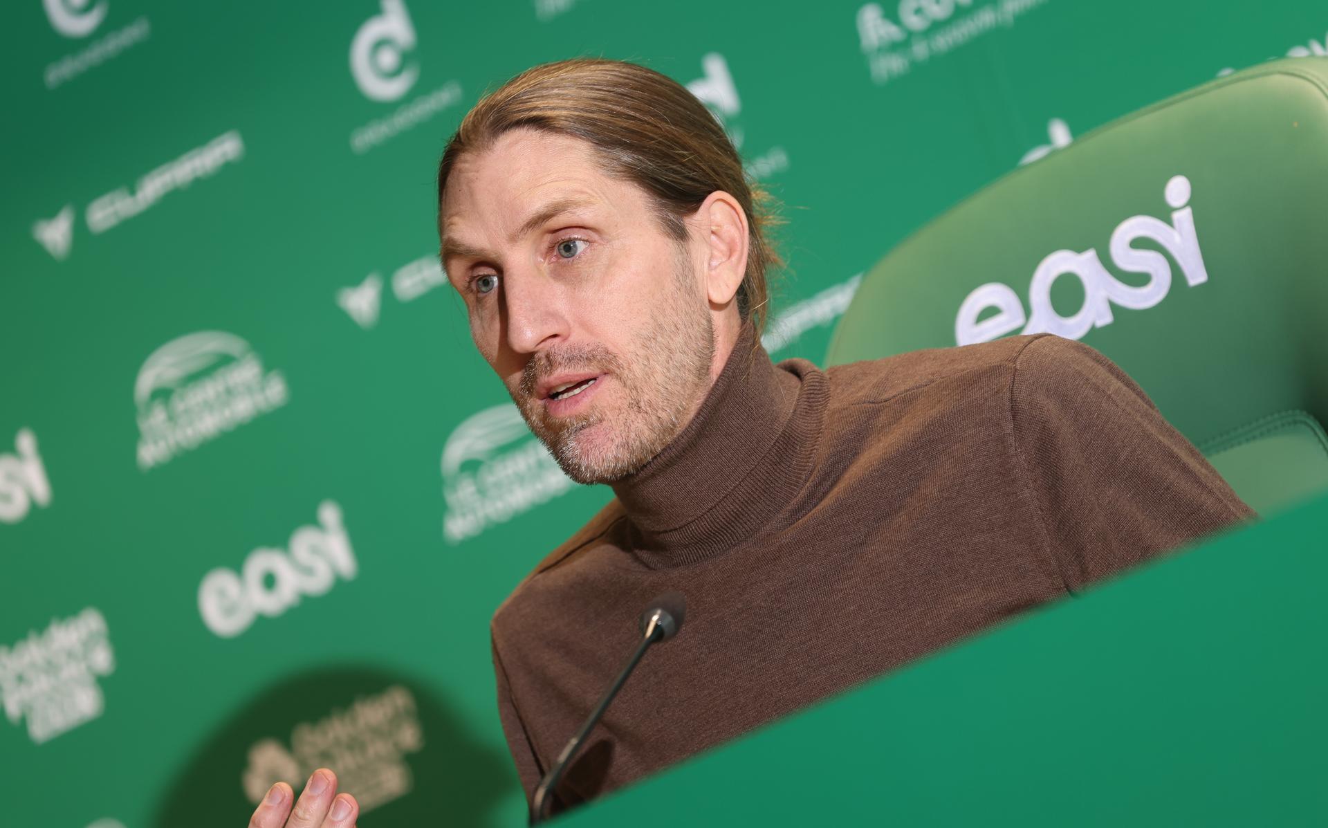 RAAL's director of football Nicolas Frutos pictured during a press conference of Belgian soccer team RAAL La Louviere, Thursday 29 January 2026 in La Louviere, on the next game of the 'Jupiler Pro League' first division of the Belgian championship. BELGA PHOTO VIRGINIE LEFOUR