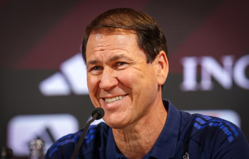 Belgium's head coach Rudi Garcia pictured during a press conference to announce the selection of the Red Devils, the Belgian national soccer team, at the Proximus Basecamp in Tubize, Friday 07 November 2025. The team is preparing for the matches against Kazachtstan (15/11) and Liechtenstein (18/11). BELGA PHOTO VIRGINIE LEFOUR