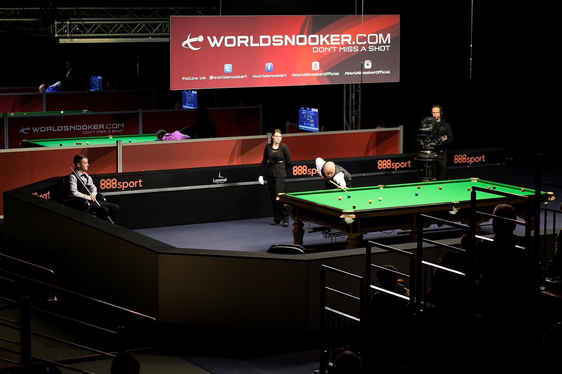 Illustration picture shows a game between Belgian Luca Brecel and Britain's Sam Craigie in the first round of the European Masters snooker tournament, Monday 02 October 2017, in Lommel. BELGA PHOTO YORICK JANSENS