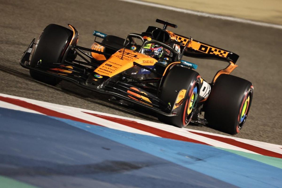 McLaren's Australian driver Oscar Piastri drives during the qualifying session ahead of the Bahrain Formula One Grand Prix at the Bahrain International Circuit in Sakhir on April 12, 2025.  Fadel SENNA / AFP