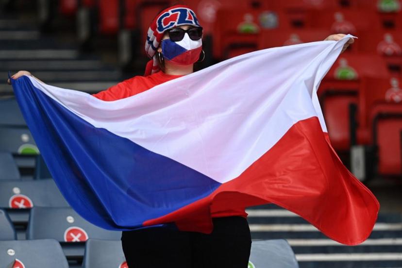 A Czech Republic supporter waits for the start of the UEFA EURO 2020 Group D football match between Croatia and Czech Republic at Hampden Park in Glasgow on June 18, 2021.  Paul ELLIS / POOL / AFP