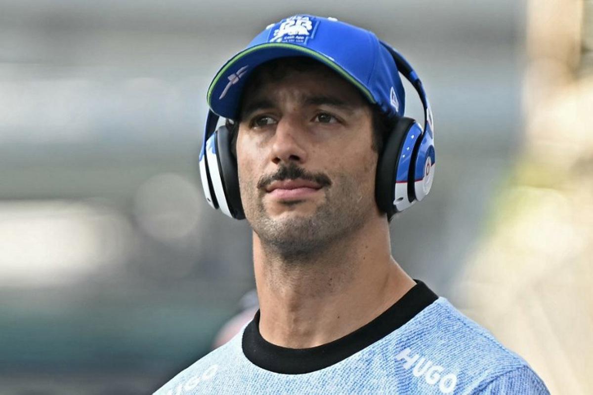 RB's Australian driver Daniel Ricciardo arrives for the drivers' parade before the Formula One Singapore Grand Prix night race at the Marina Bay Street Circuit in Singapore on September 22, 2024.  Lillian SUWANRUMPHA / AFP