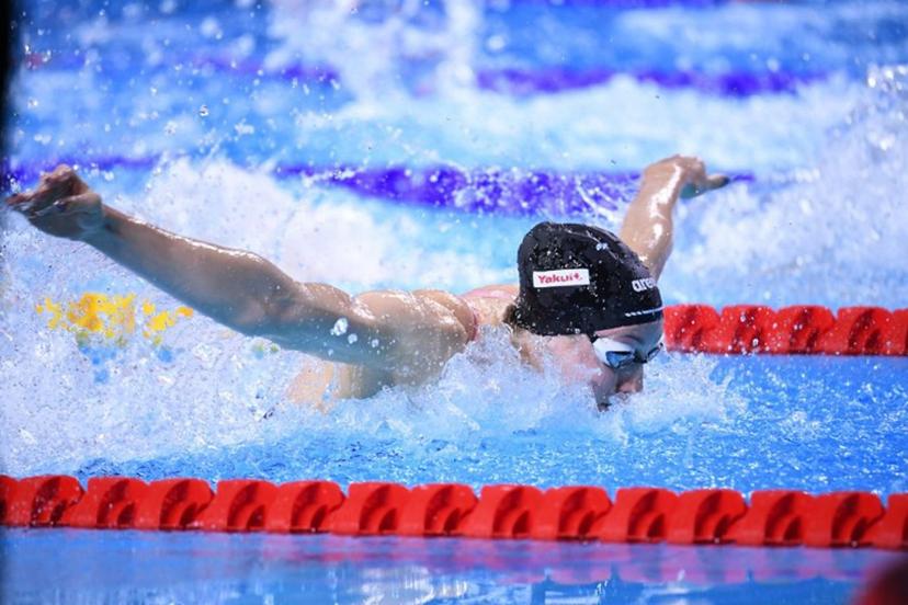 US Gretchen Walsh competes in the Women's 100 meters Butterfly final during the World Aquatics Swimming Championships (25 m) 2024 at Duna Arena in Budapest, on December 14, 2024.   Ferenc ISZA / AFP