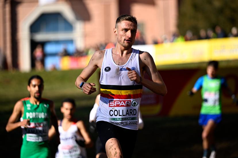 Belgian Arnaud Collard pictured in action during the U23 men's race at the European Cross Country Championships, in Piemonte, Italy, Sunday 11 December 2022. BELGA PHOTO JASPER JACOBS
