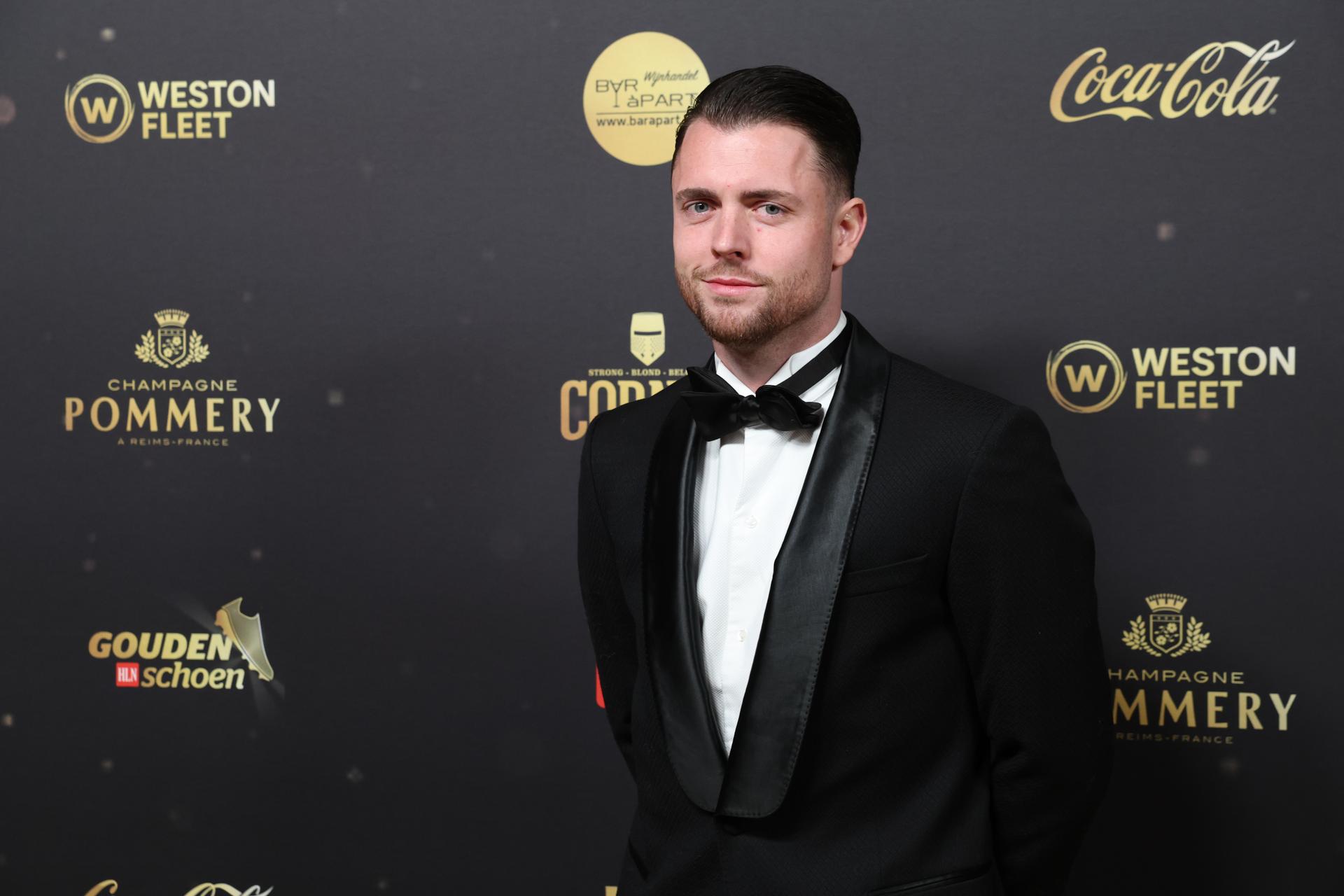 Anderlecht's goalkeeper Colin Coosemans pictured at the arrival for the 72nd edition of the 'Golden Shoe' award ceremony, in Middelkerke, Sunday 11 January 2026. The Golden Shoe (Gouden Schoen / Soulier d'Or) is an award for the best soccer player of the Belgian Jupiler Pro League championship during the calendar year 2025. BELGA PHOTO KURT DESPLENTER