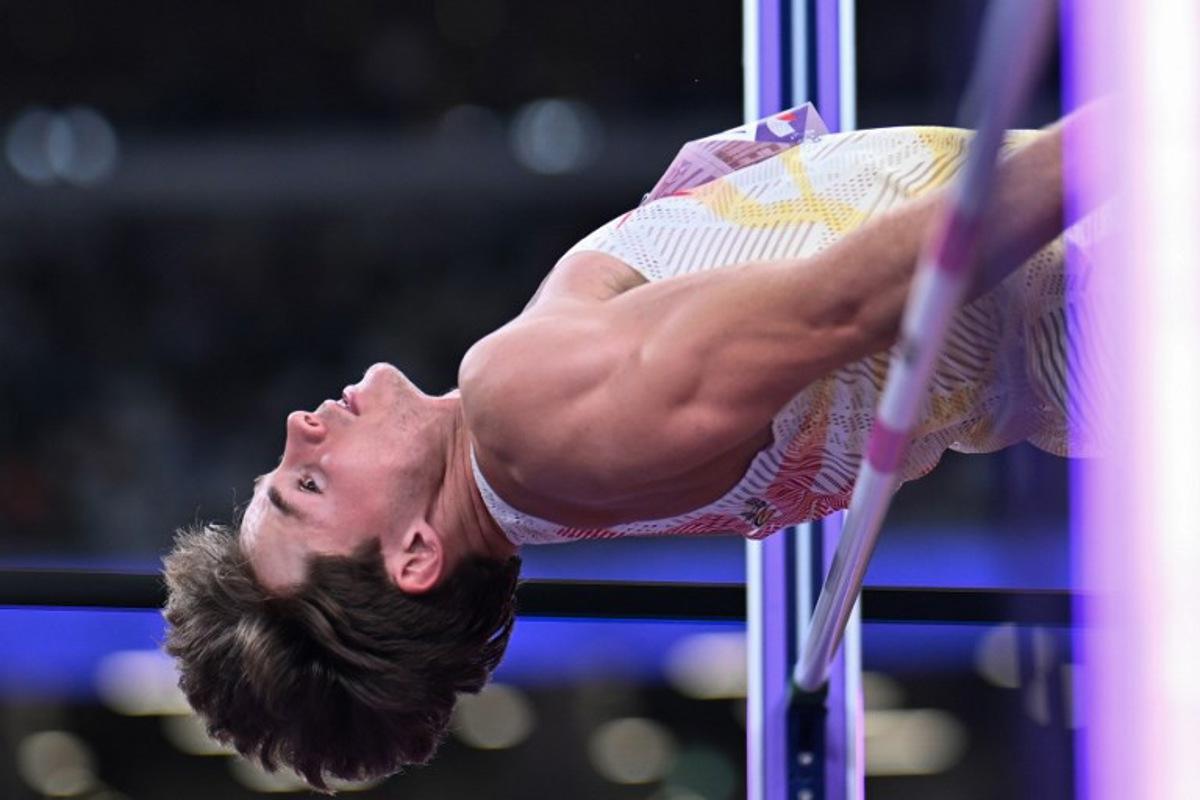 Belgium's athlete Jente Hauttekeete competes in the men's decathlon high jump during the World Athletics Championships in Tokyo on September 20, 2025.  Kirill KUDRYAVTSEV / AFP
