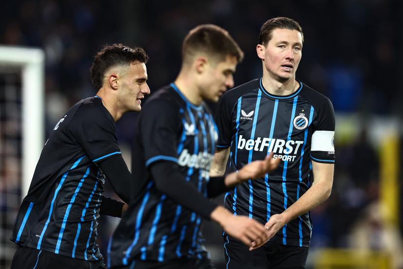 Club's Hans Vanaken celebrates after scoring during a soccer match between Club Brugge and Sporting Charleroi, Saturday 22 November 2025 in Brugge, on day 15 of the 2025-2026 'Jupiler Pro League' first division of the Belgian championship. BELGA PHOTO BRUNO FAHY
