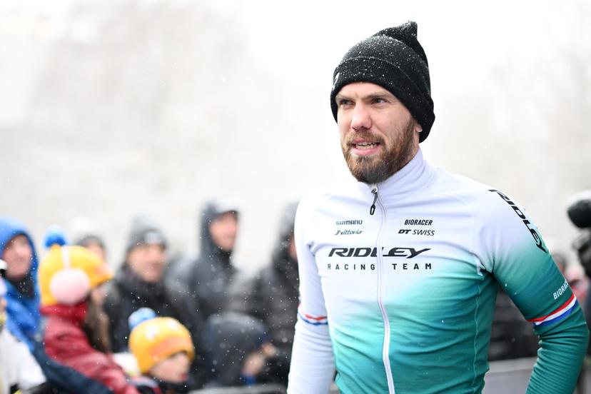 Dutch Joris Nieuwenhuis is pictured after the men elite race of the 'Brussels Universities' cyclocross cycling event, stage 8/8 in the 'X20 Badkamers Trofee' competition, Sunday 15 February 2026 in Brussels, Belgium. BELGA PHOTO MAARTEN STRAETEMANS