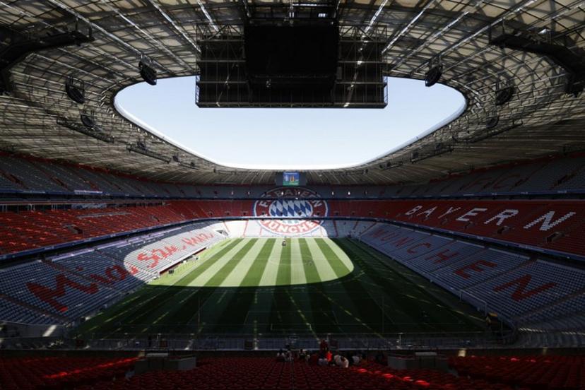 This photo taken on May 13, 2024 shows an interior view of the Allianz Arena that will be called Munich Football Arena during the UEFA Euro 2024 European Football Championships in Munich, southern Germany. The UEFA EURO 2024 European Football Championship will take place from June 14 to July 14 in ten stadiums around Germany including Munich's Allianz Arena. ALEXANDRA BEIER / AFP