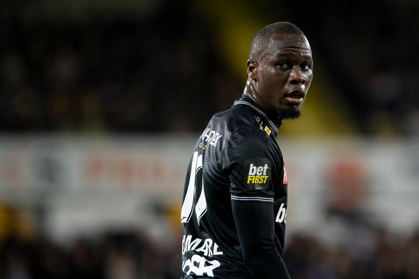 Lokeren's Mohamed Soumare pictured during a soccer match between Lokeren-Temse and RFC Seraing , Sunday 20 October 2024 in Lokeren, on day 8 of the 2024-2025 'Challenger Pro League' 1B second division of the Belgian championship. BELGA PHOTO KRISTOF VAN ACCOM