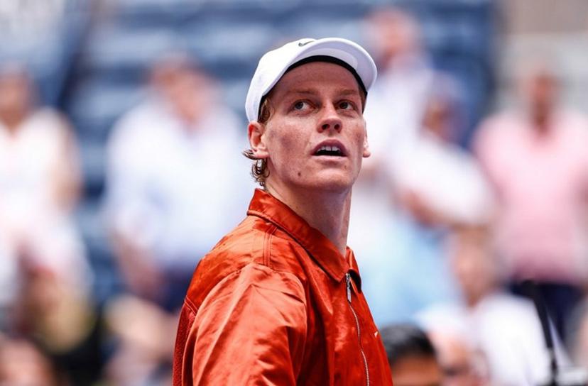 Italy's Jannik Sinner looks to the crowd after winning his men's singles second round tennis match against Australia's Alexei Popyrinon day five of the US Open tennis tournament at the USTA Billie Jean King National Tennis Center in New York City, on August 28, 2025.  Kena Betancur / AFP