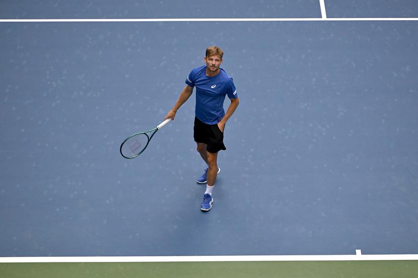Belgian David Goffin pictured in action during a tennis match against Italian Musetti, in the second round of the men's singles of the 2025 US Open Grand Slam tennis tournament in New York City, USA, Thursday 28 August 2025. BELGA PHOTO TONY BEHAR