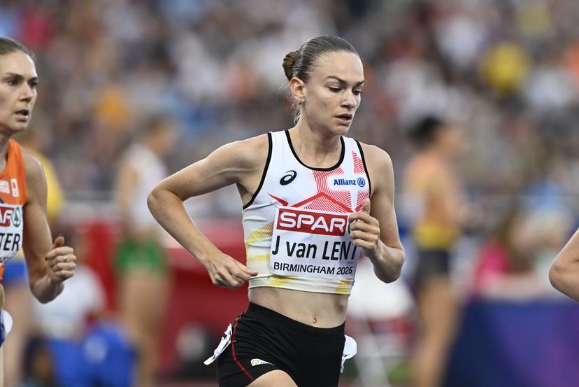 Belgian Jana Van Lent pictured in action during the women's 10.000m race  on the fifth day of the European Athletics Championships (August 10-18) in Birmingham, United Kingdom, on Friday 14 August 2026. BELGA PHOTO ERIC LALMAND