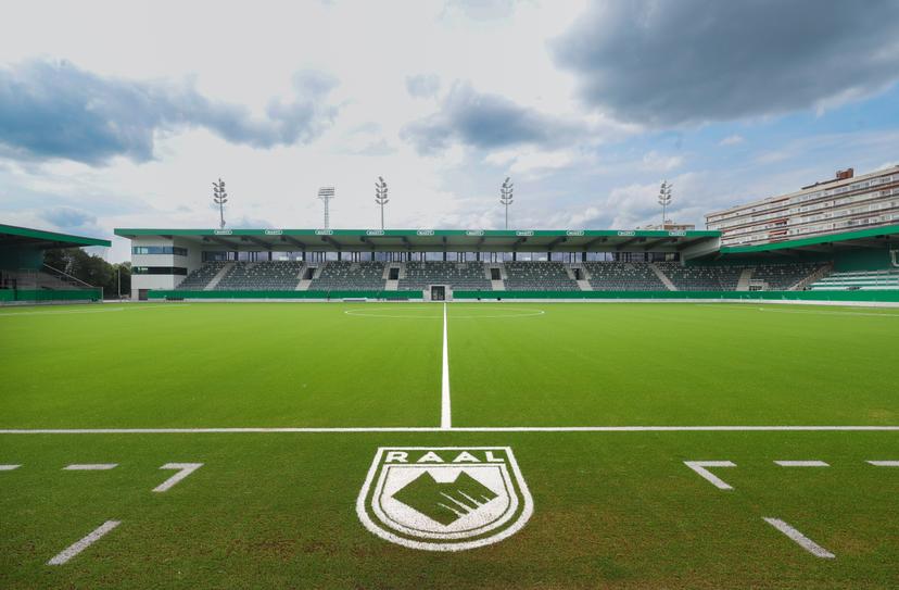 illustration picture of the new football stadium of RAAL La Louviere, on Sunday 01 June 2025. The inaugural match will take place on 28 June 2025. BELGA PHOTO VIRGINIE LEFOUR