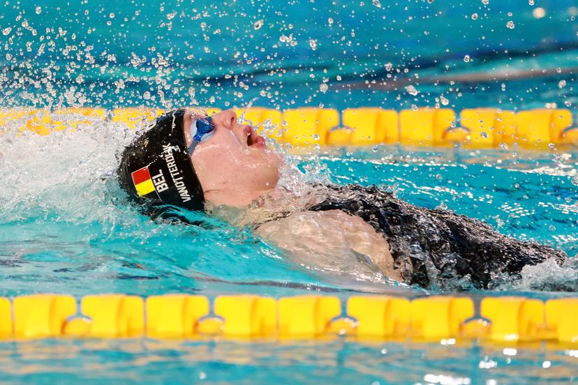 Belgian Roos Vanotterdijk pictured in action during the women's 100m individual medley at the European Aquatics Short Course Swimming Championships in Lublin, Poland, on Wednesday 03 December 2025. BELGA PHOTO NIKOLA KRSTIC