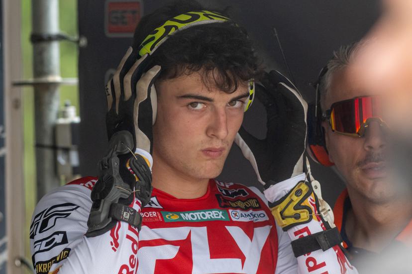Belgium's Lucas Coenen pictured during the motocross MXGP Grand Prix Flanders, race 15/20 of the FIM Motocross World Championship, Sunday 03 August 2025 in Lommel. BELGA PHOTO JONAS ROOSENS