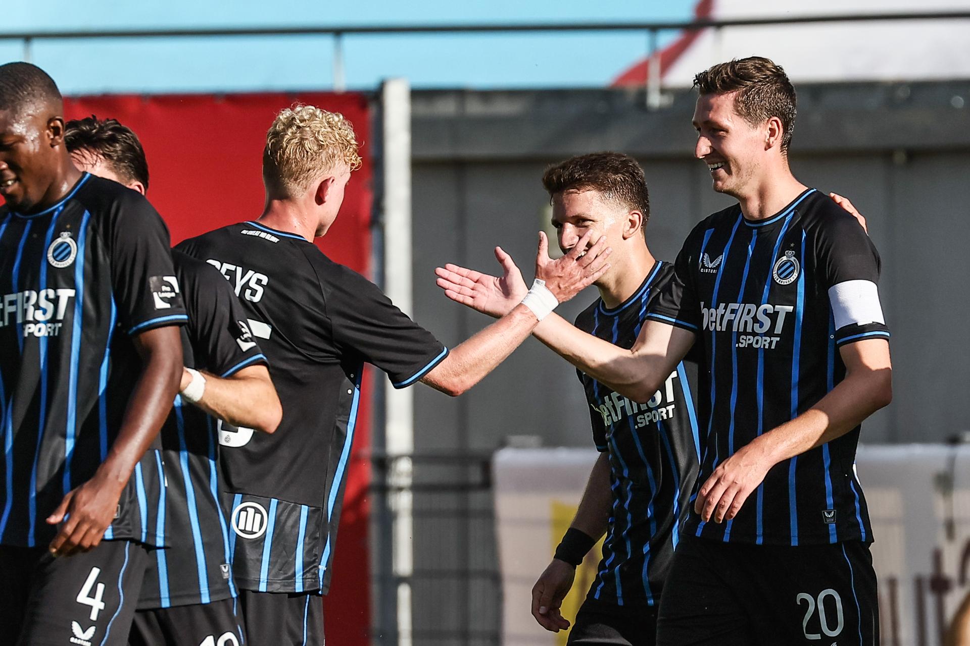 Club's Hans Vanaken celebrates after scoring during a soccer match between Royale Union Saint-Gilloise and Club Brugge KV, Sunday 20 July 2025 in Brussels, the 'Super Cup' where the Champions of the Jupiler Pro League Brugge meets the winner of the Croky Cup Union. BELGA PHOTO BRUNO FAHY
