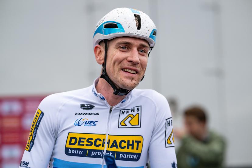 Belgian Toon Aerts pictured after the men elite race at the 6th stage (out of 12) of the world cup cyclocross, in Koksijde Sunday 21 December 2025. BELGA PHOTO DAVID PINTENS