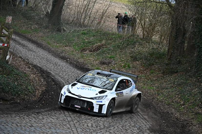 ATTENTION EDITORS - HANDOUT PICTURES - EDITORIAL USE ONLY - MANDATORY CREDIT BRC -   Stephane Lefebvre and Pieter Tsjoen at the Shakedown of the Haspengouw Rally event, Saturday 28 February 2026 in Sint-Truiden. Belga and Belga editorial board decline all responsability regarding the content of this picture. PHOTO HANDOUT BRC