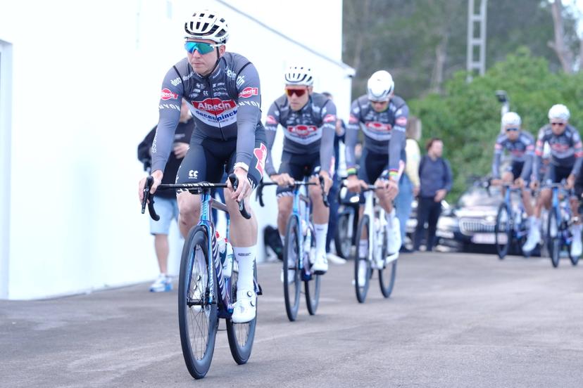 Australian Kaden Groves of Alpecin-Deceuninck pictured during the media day of Alpecin-Deceuninck cycling team in Pedreguer, Spain, Wednesday 12 February 2025, in preparation of the upcoming season. BELGA PHOTO JOMA GARCIA