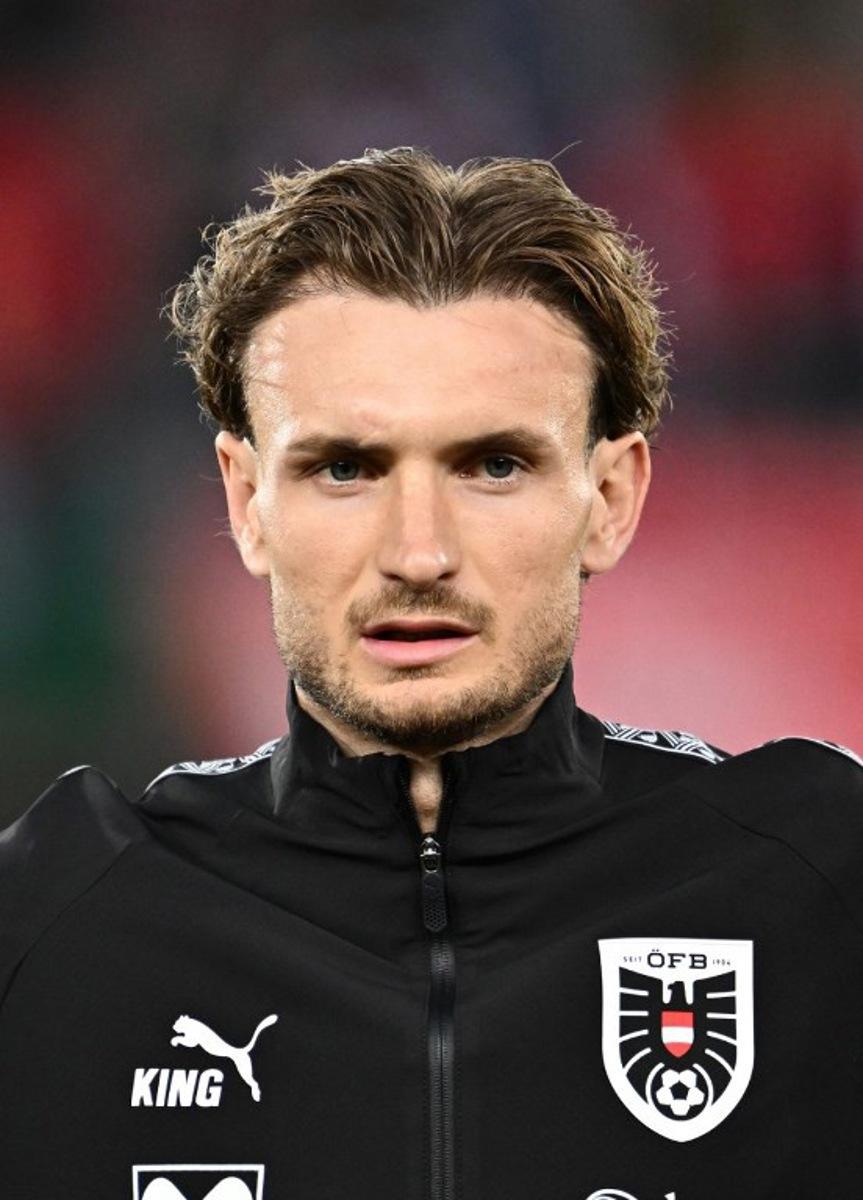 Austria's defender #05 Stefan Posch is pictured prior to the friendly football match between Austria and Tunisia in Vienna, Austria on June 1, 2026 ahead of the 2026 FIFA World Cup football tournament.  Joe KLAMAR / AFP