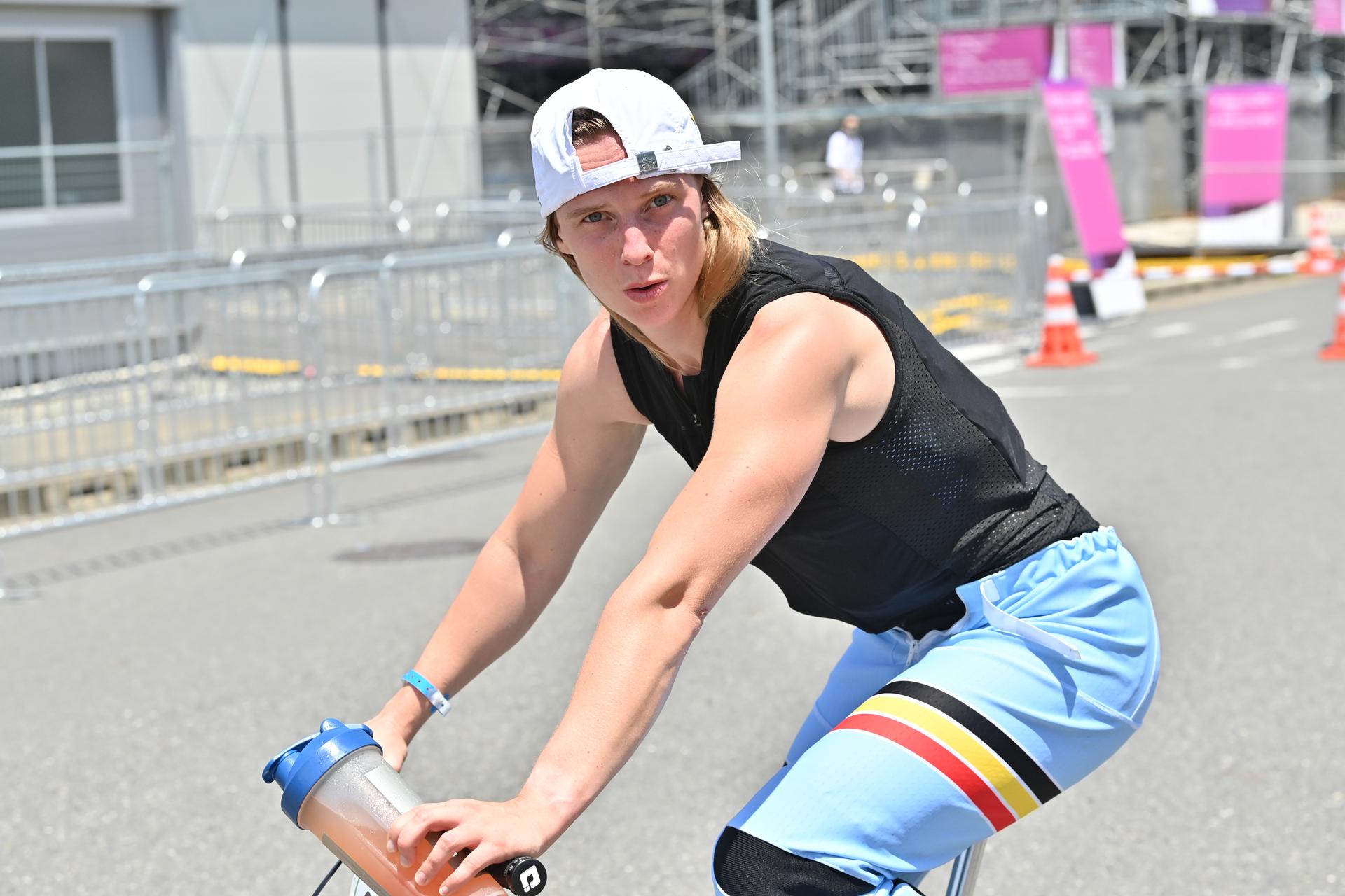 Belgian Elke Vanhoof pictured after the quarter finals of the women's BMX cycling competition on the seventh day of the 'Tokyo 2020 Olympic Games' in Tokyo, Japan on Thursday 29 July 2021. The postponed 2020 Summer Olympics are taking place from 23 July to 8 August 2021. BELGA PHOTO DIRK WAEM