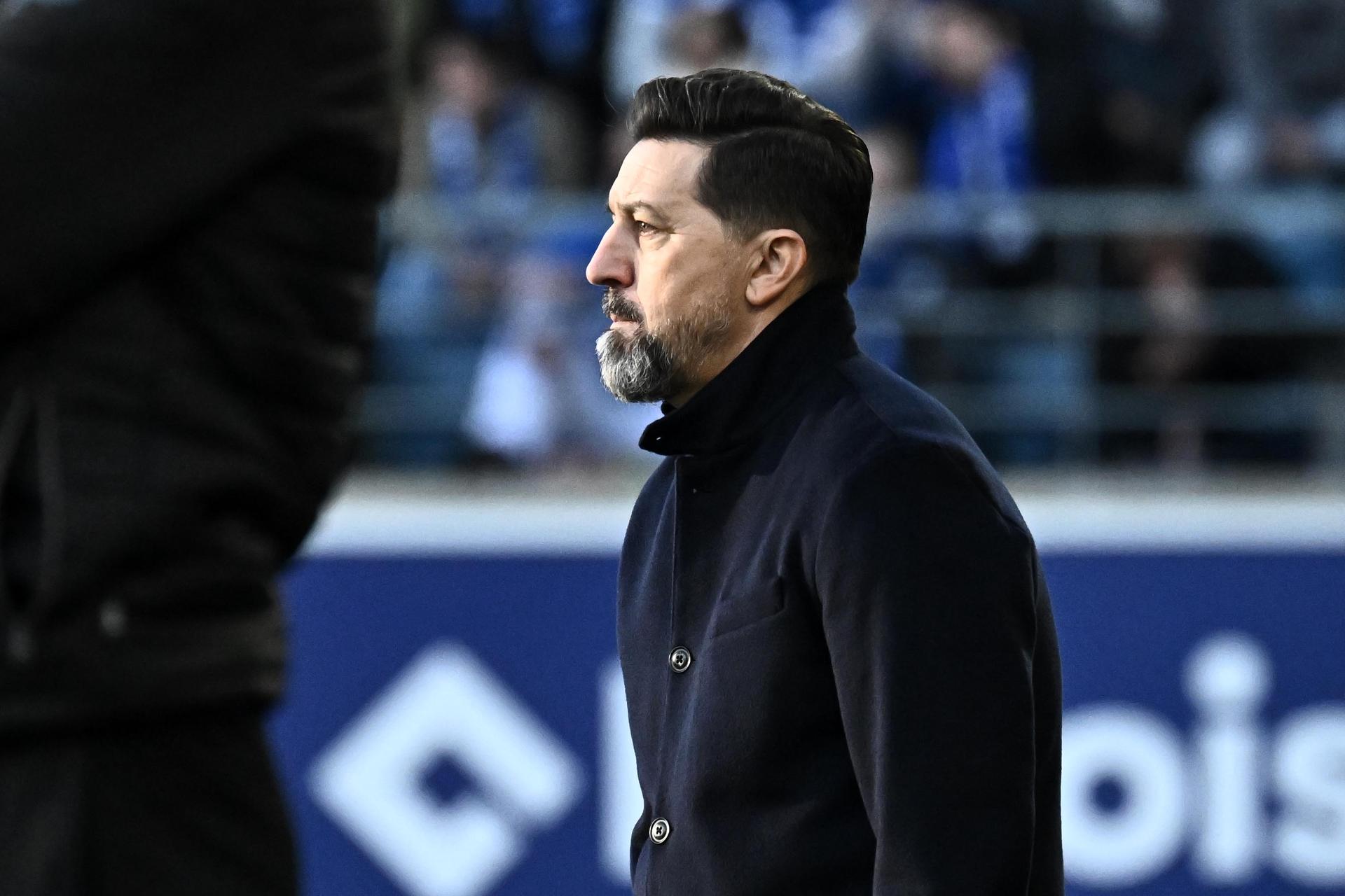 Anderlecht's head coach Besnik Hasi pictured during a soccer match between KAA Gent and RSC Anderlecht, Sunday 18 January 2026 in Gent, on day 21 of the 2025-2026 'Jupiler Pro League' first division of the Belgian championship. BELGA PHOTO MAARTEN STRAETEMANS