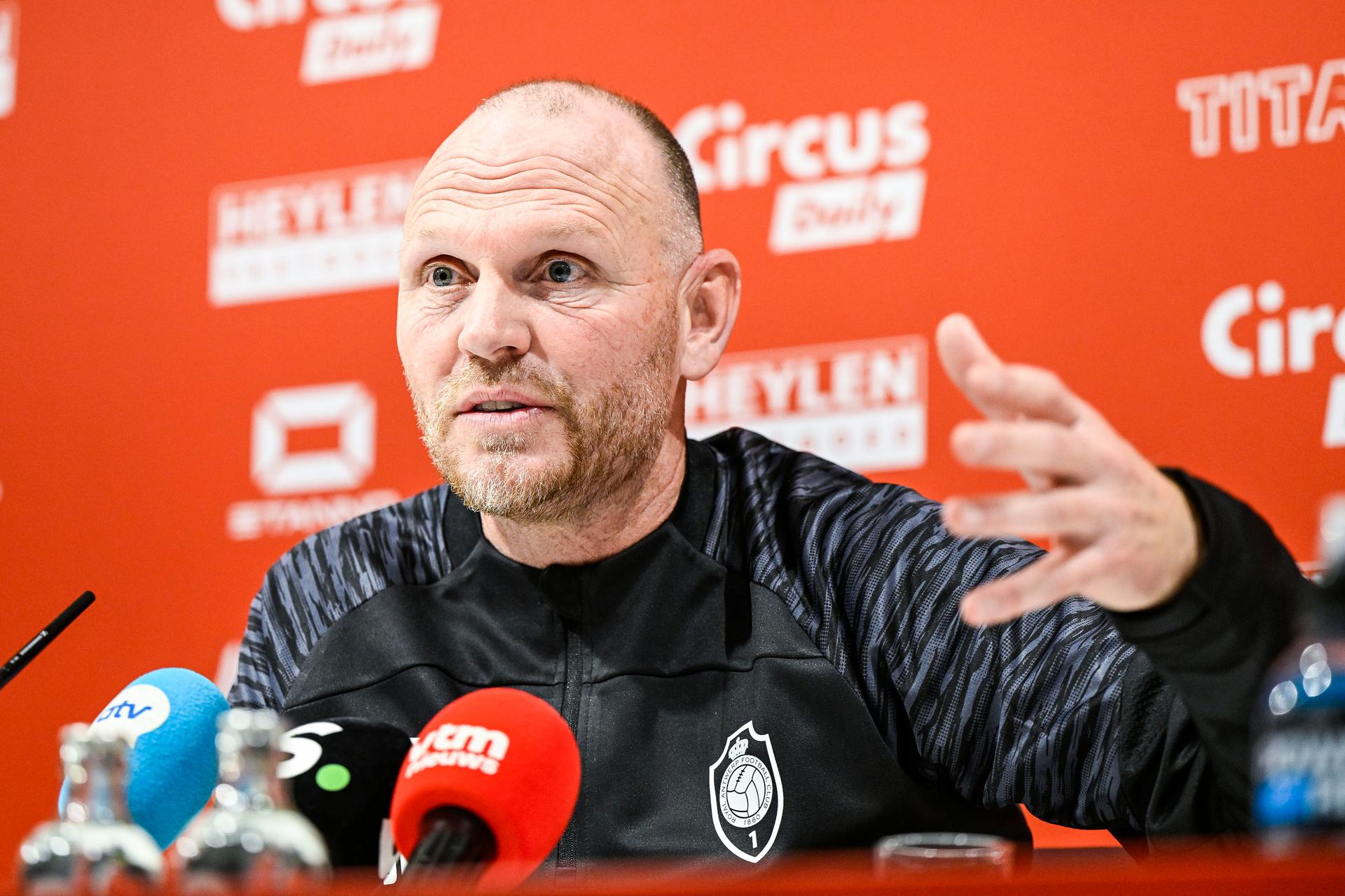 Antwerp's new head coach Joseph Oosting pictured during a press conference of Belgian soccer team Royal Antwerp FC, the first with their newly appointed head coach Oosting, on Tuesday 02 December 2025 in Antwerp. BELGA PHOTO TOM GOYVAERTS