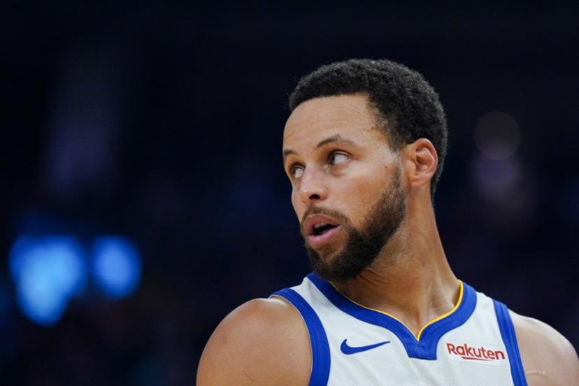 Golden State Warriors' US guard #30 Stephen Curry looks on during the NBA preseason game between the San Antonio Spurs and Golden State Warriors at Chase Center in San Francisco, California on October 20, 2023. Loren Elliott / AFP