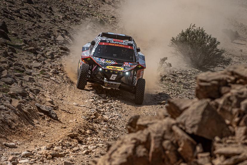 ATTENTION EDITORS - HAND OUT PICTURES - EDITORIAL USE ONLY - MANDATORY CREDIT:  SIMON BAUCHAU  Hand out picture released by Eric Dupain shows Charles Munster and Xavier Panseri during stage 1 of the 2026 Dakar rally race in Yanbu, Saoudi Arabia on Sunday 04 January 2026.  *** Belga and Belga Editorial Board decline all responsibility regarding the content of this picture. *** BELGA PHOTO HAND OUT SIMON BAUCHAU