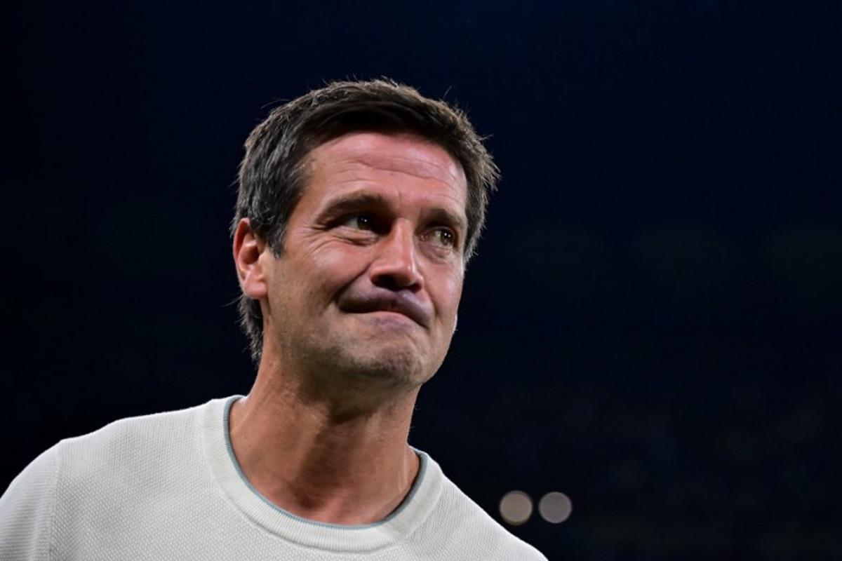 Inter Milan's Romanian coach Cristian Chivu looks on ahead of the Italian Serie A football match between Inter Milan and Udinese at the San Siro Stadium in Milan, Italy on September 14, 2026.  Piero CRUCIATTI / AFP
