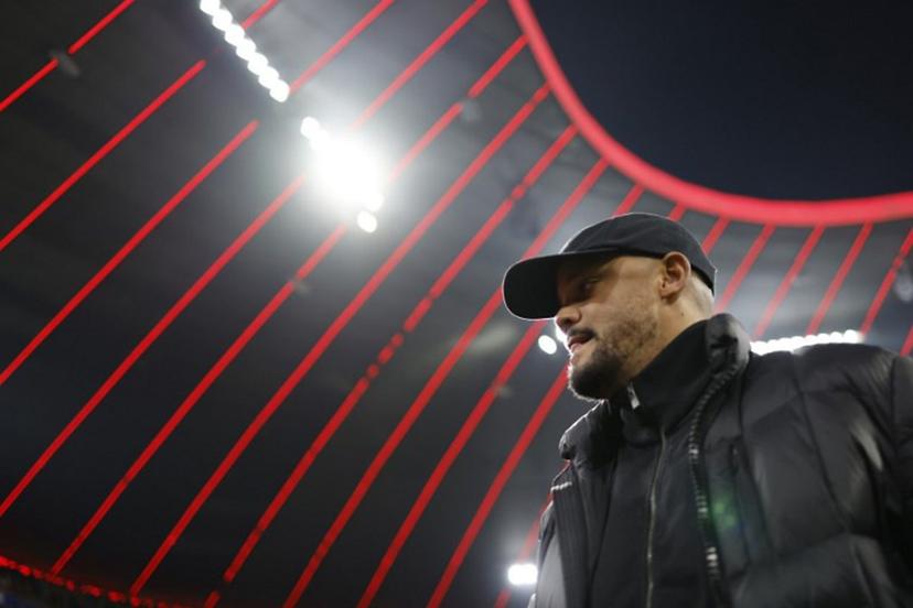 Bayern Munich's Belgian head coach Vincent Kompany arrives on the pitch prior to the German first division Bundesliga football match between FC Bayern Munich and Borussia Moenchengladbach in Munich, southern Germany, on March 6, 2026.  Alexandra BEIER / AFP