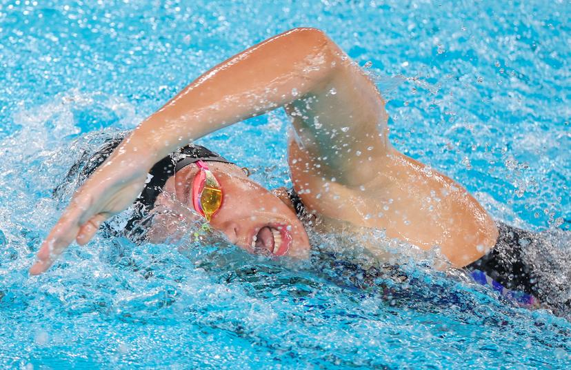 Belgian swimmer Sarah Dumont pictured in action during the heats of the women's 200m freestyle event at the European Aquatics Championships in Paris, France on Wednesday 12 August 2026. BELGA PHOTO VIRGINIE LEFOUR