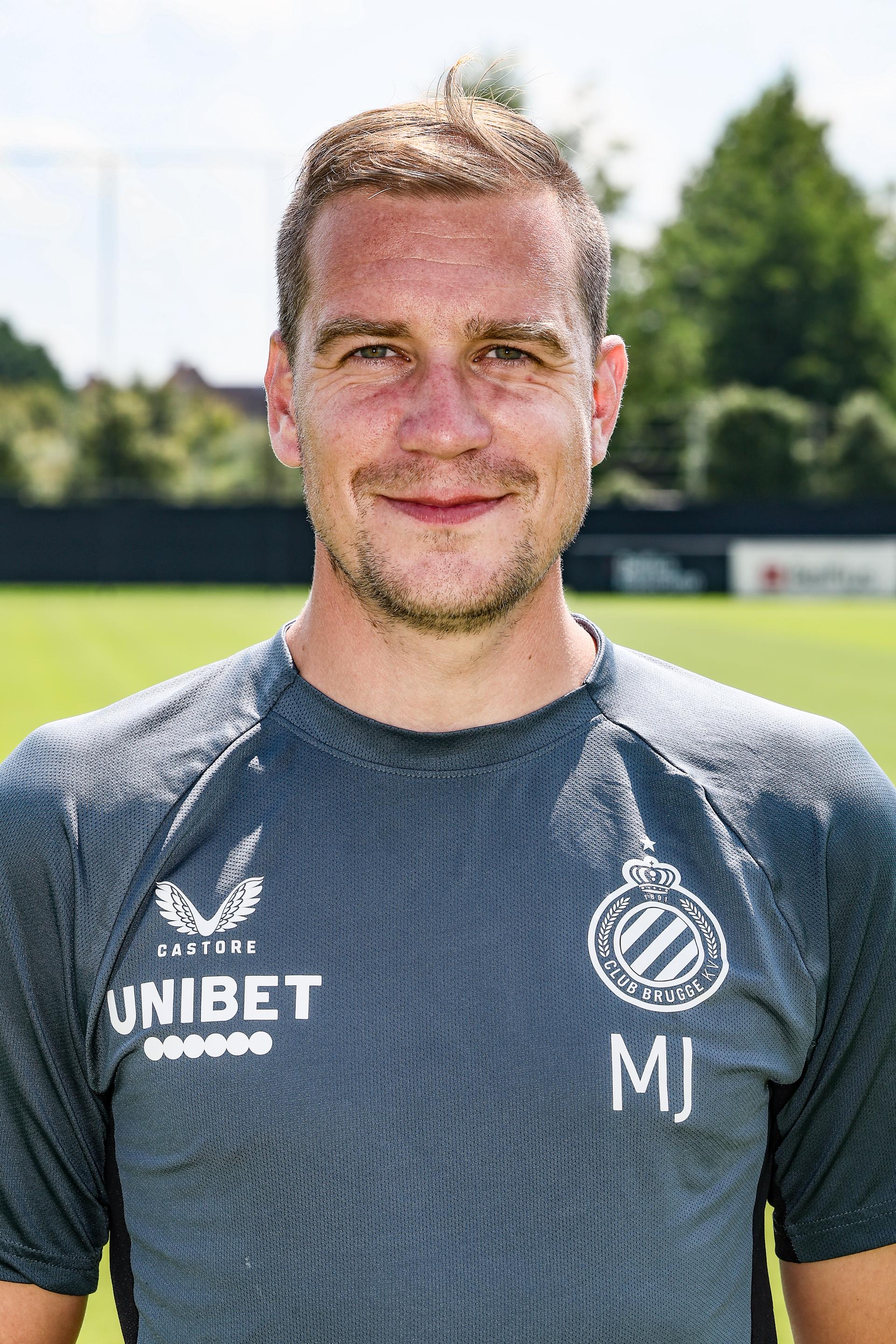 Club's assistant coach Michiel Jonckheere poses for a team picture at the 2024-2025 season photoshoot of Belgian Jupiler Pro League team Club Brugge, Thursday 18 July 2024 in Brugge. BELGA PHOTO BRUNO FAHY