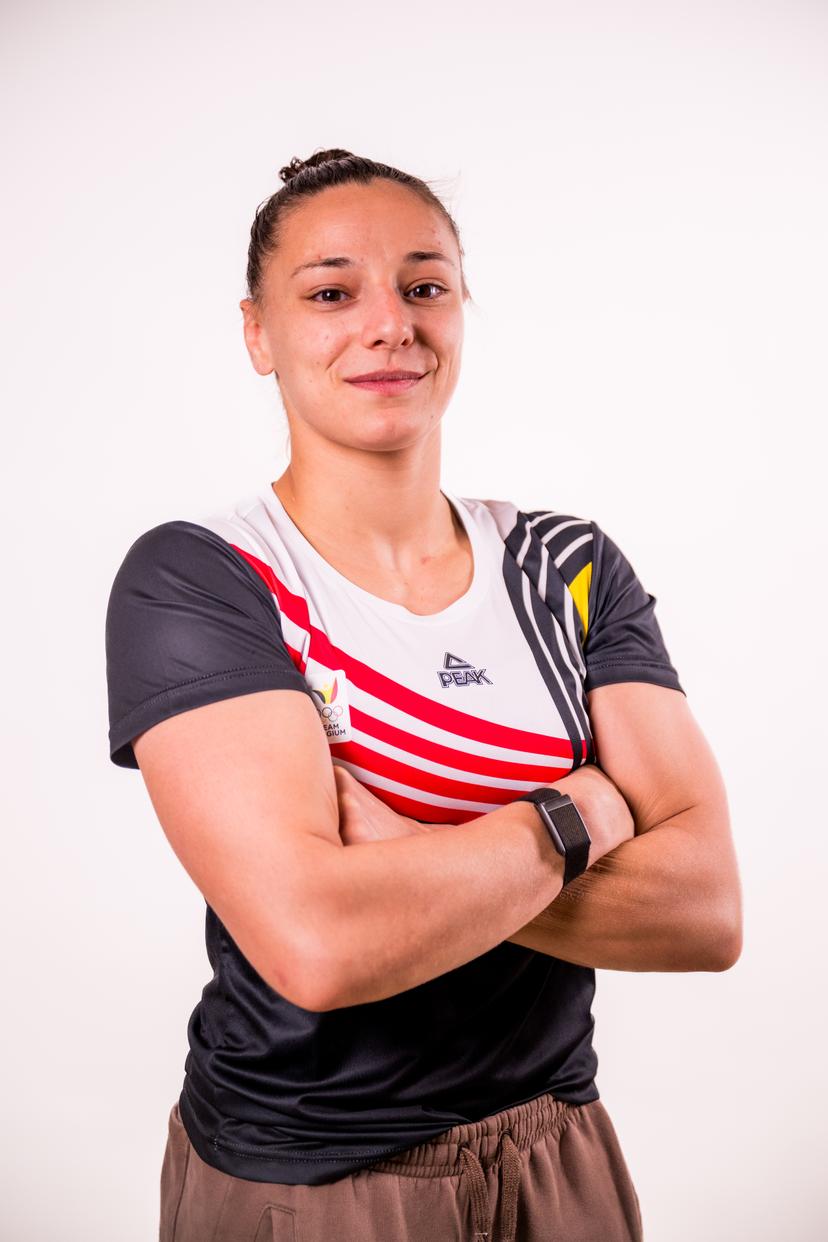Athlete Mina Libeer poses for the photographer pictured during the annual winter training camp of Team Belgium organized by the BOIC-COIB Belgian Olympic Committee, in Belek, Turkey, Wednesday 26 November 2025. The camp takes place from 19 to 26 November and focuses on the initial preparations for the 2028 Olympic Games in Los Angeles. BELGA PHOTO JASPER JACOBS