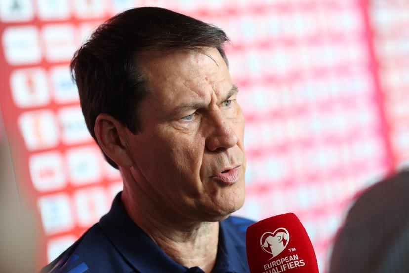 Belgium's head coach Rudi Garcia pictured during a press conference of the Red Devils, the Belgian national soccer team, at the Proximus Basecamp in Tubize, Saturday 06 September 2025. The team is preparing for the match against Kazakhstan (07/09). BELGA PHOTO VIRGINIE LEFOUR