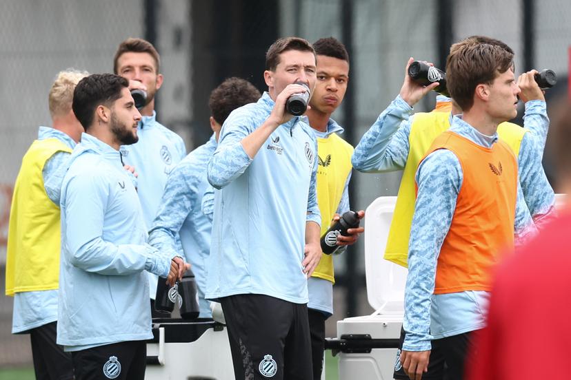 Club's Hans Vanaken (C) pictured during a training session of Belgian soccer team Club Brugge, in Brugge, on Wednesday 17 September 2025. The team is preparing for a game against French team AS Monaco on Thursday, on the opening day of the League phase of the UEFA Champions League tournament. BELGA PHOTO BRUNO FAHY
