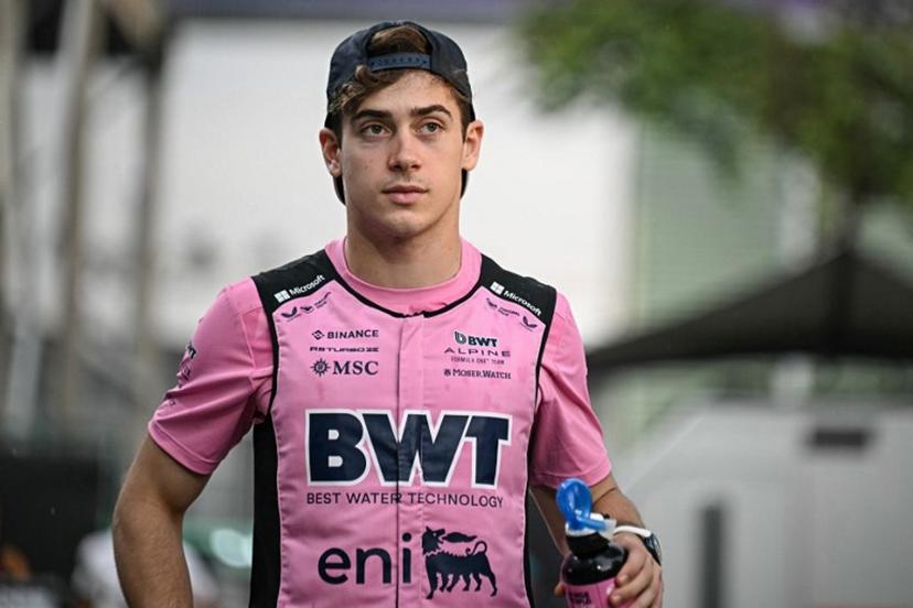 Alpine's Argentinian driver Franco Colapinto arrives before the Formula One Singapore Grand Prix night race at the Marina Bay Street Circuit in Singapore on October 5, 2025.  Lillian SUWANRUMPHA / AFP