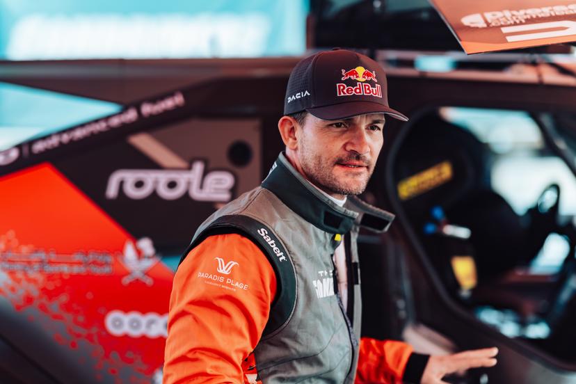 ATTENTION EDITORS - HAND OUT PICTURES - EDITORIAL USE ONLY - MANDATORY CREDIT:  The Dacia Sandriders  Hand out picture released by Eric Dupain shows Fabian Lurquin during stage 2 of the 2026 Dakar rally race in AlUla, Saoudi Arabia on Sunday 04 January 2026.  *** Belga and Belga Editorial Board decline all responsibility regarding the content of this picture. *** BELGA PHOTO HAND OUT THE DACIA SANDRIDERS