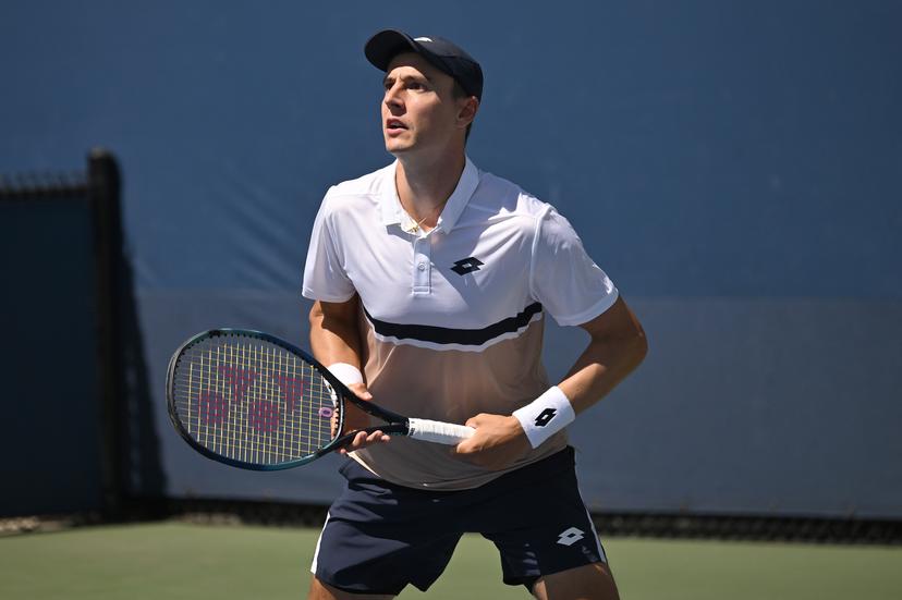 Belgian Kristof Vliegen (black cap) pictured during a tennis match with Uruguayan Behar against Czech-Polish pair Pavlasek-Zielinski, in the first round of the men's doubles of the 2025 US Open Grand Slam tennis tournament in New York City, USA, Saturday 30 August 2025. BELGA PHOTO TONY BEHAR