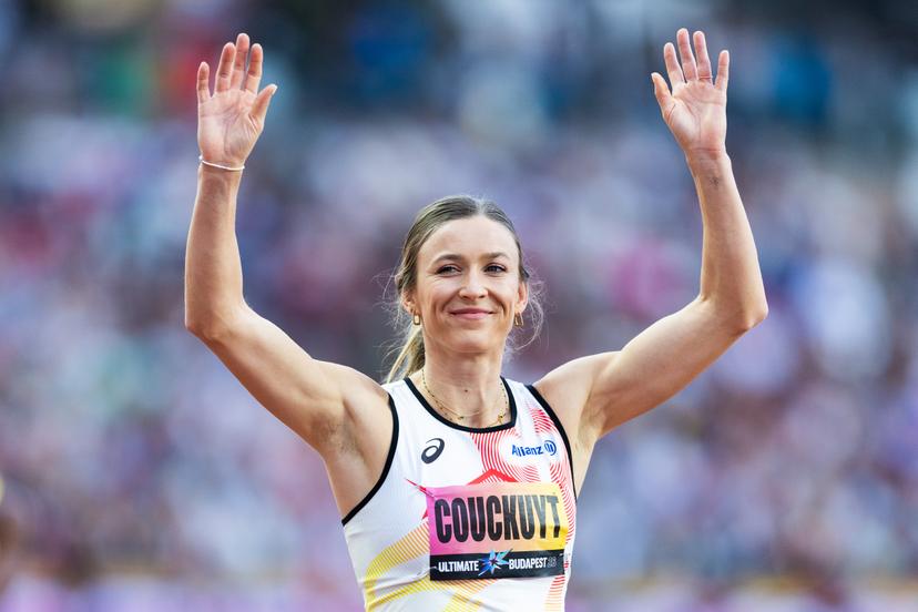 Belgian Paulien Couckuyt pictured during the final of the women's 400m hurdles race, at the World Athletics Ultimate Championship, on Sunday 13 September 2026, in Budapest, Hungary. BELGA PHOTO NIKOLA KRSTIC