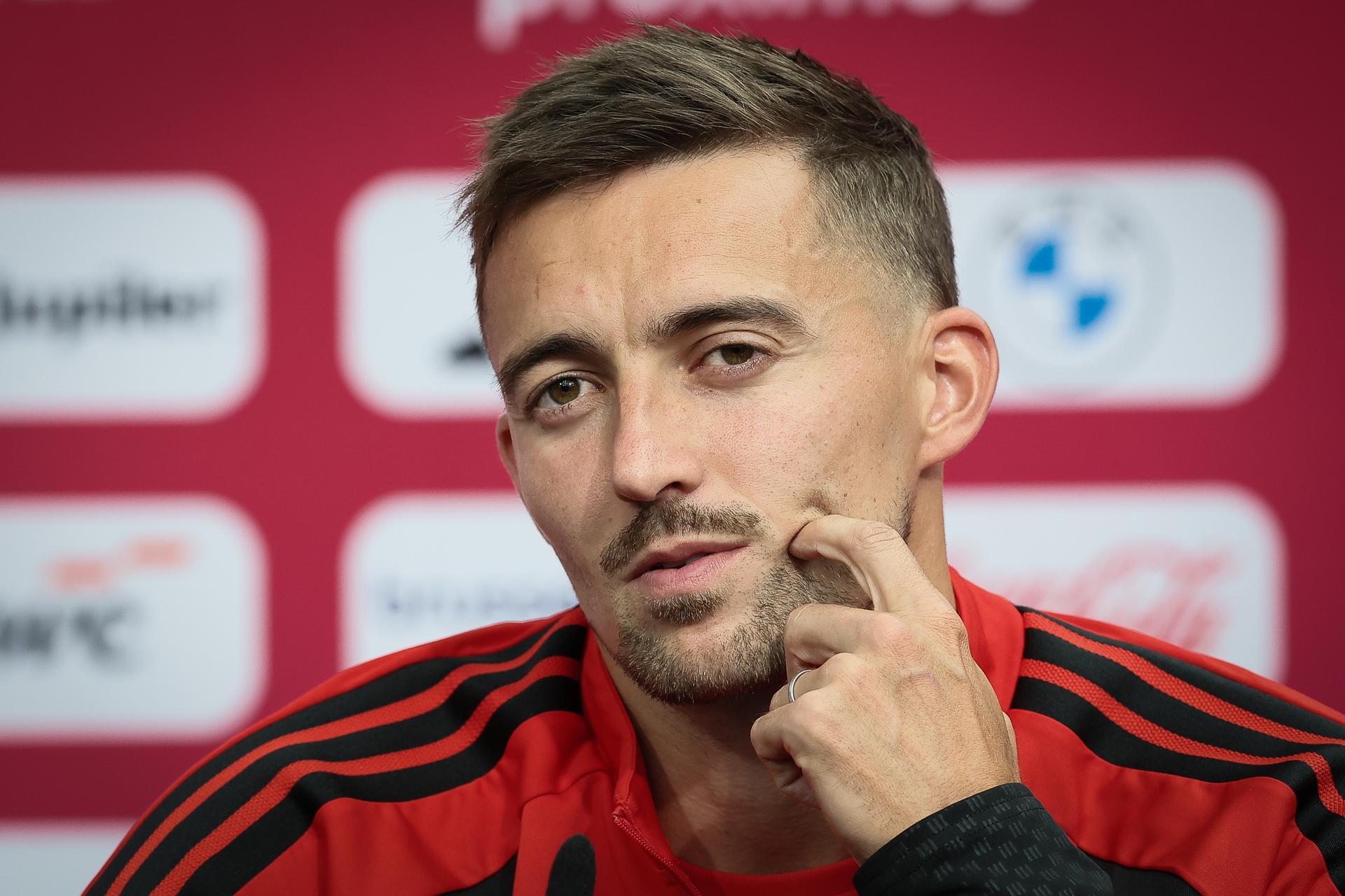 Belgium's Timothy Castagne pictured during a press moment of Belgian national soccer team Red Devils, on Thursday 02 July 2026 in their base camp, home of the Seattle Sounders, Renton, Seattle, USA. The Rode Duivels - Diables Rouges qualified for the knockout stage of the 2026 FIFA World Cup, where they'll meet USA in the round of 16 on July 7th. BELGA PHOTO BRUNO FAHY