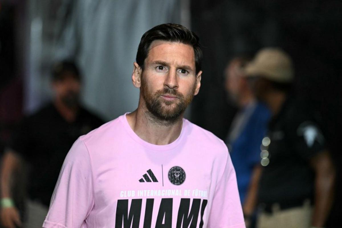Inter's Argentine forward Lionel Messi arrive for the Major League Soccer (MLS) playoff football match between Inter Miami and Nashville SC at Chase Stadium in Fort Lauderdale, Florida on November 8, 2025.  Chandan Khanna / AFP