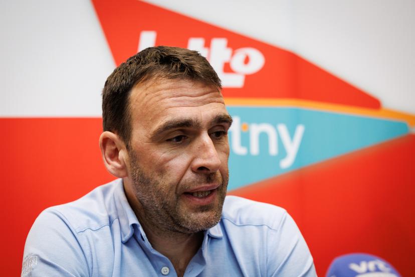 Lotto-Dstny sports director Kurt Van de Wouwer pictured during a press conference of the Lotto Dstny cycling team in Deerlijk, ahead of the 77th edition of the one-day cycling race Omloop Het Nieuwsblad and the 75th edition of the one-day cycling race Kuurne-Brussel-Kuurne, Friday 24 February 2023. BELGA PHOTO KURT DESPLENTER