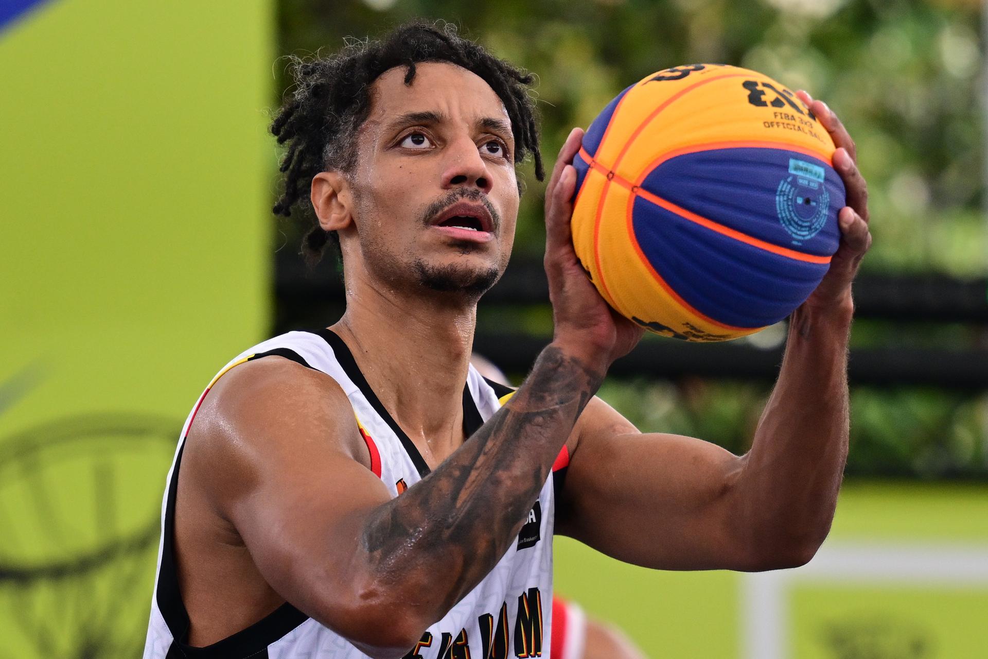 Dennis Donker a 3x3 basketball game between Belgium and Switzerland, a qualifying game in Pool A at the men's FIBA 3x3 Europe Cup, on Saturday 12 September 2026 in Antwerp. BELGA PHOTO DIRK WAEM