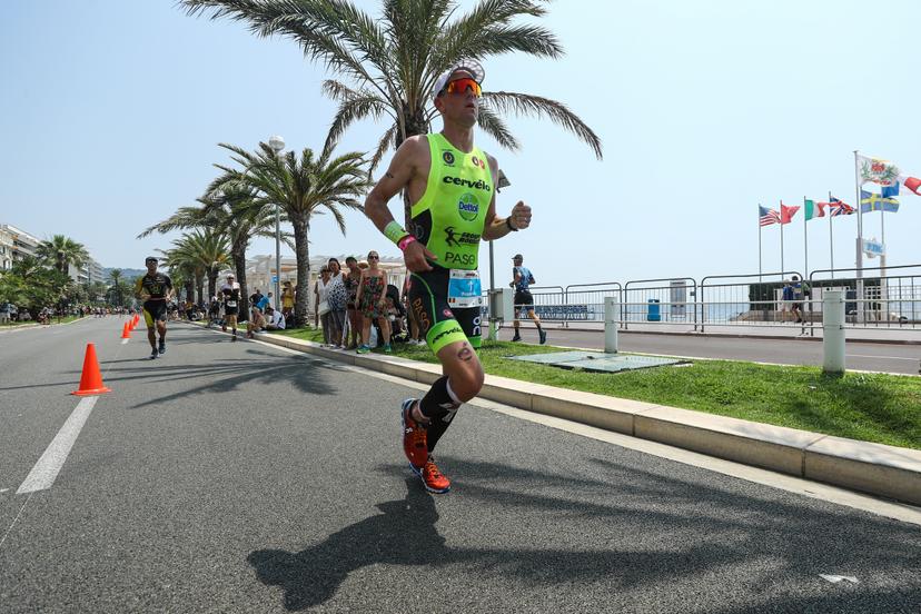 Frederik van Lierde (BEL) pictured at the 'promenade des anglais' during the run part of the 'Ironman France Nice' triathlon event in Nice, France, Sunday 30 June 2019. BELGA PHOTO DAVID PINTENS