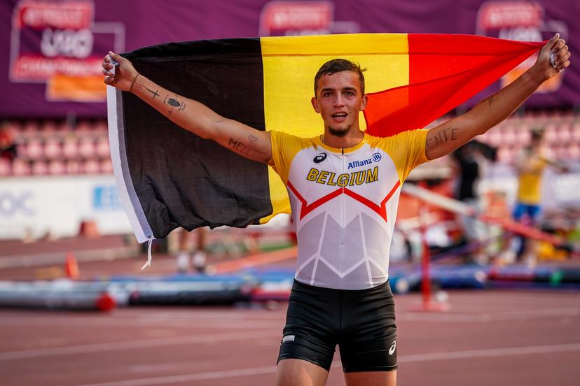 Ylio Philtjens pictured after the Pole Vault competition of the European Athletics U20 Championships, in Tampere, Finland, Saturday 09 August 2025. The European U20 championships take place from 07 to 10 August.  BELGA PHOTO COEN SCHILDERMAN