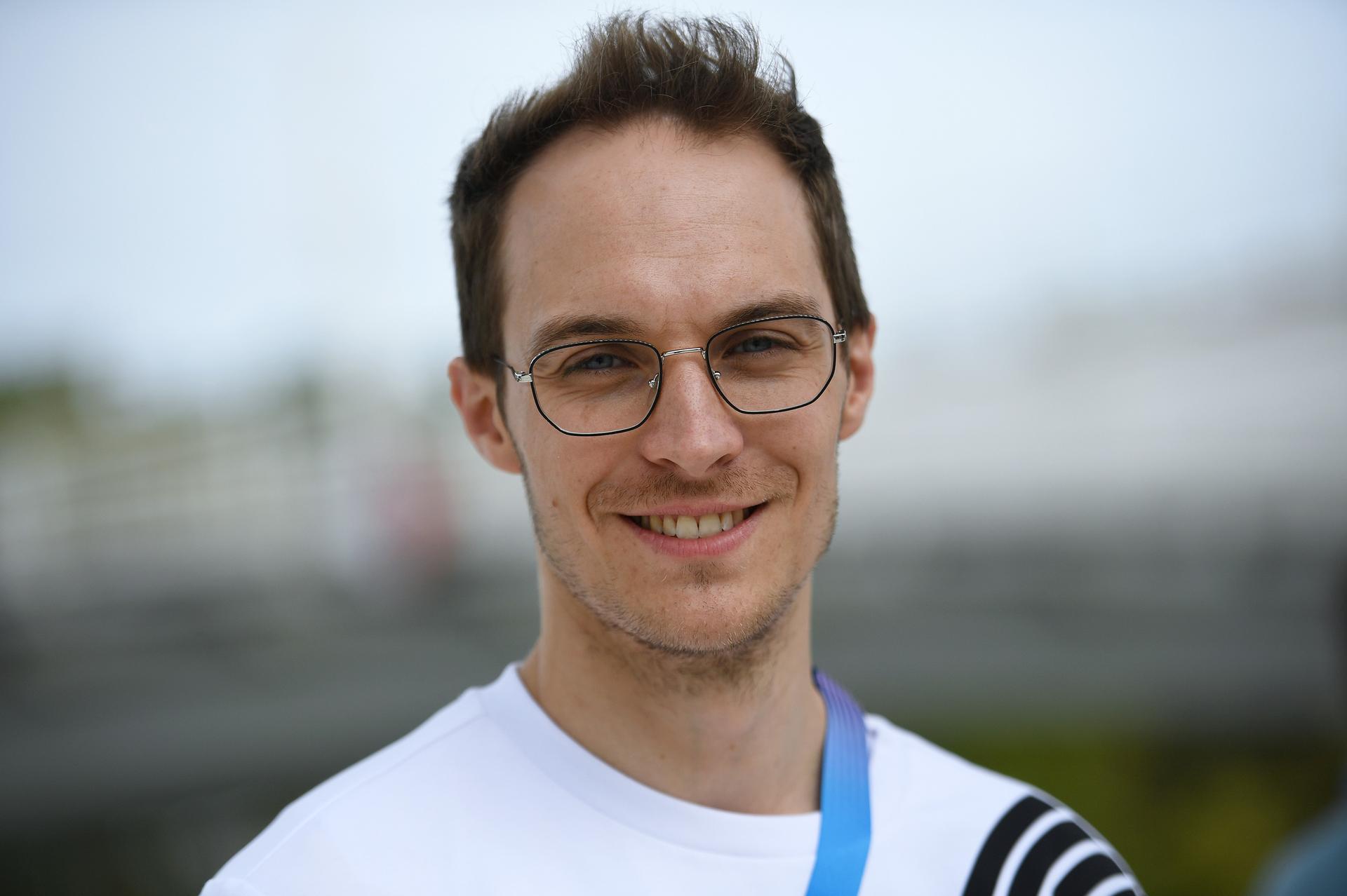 Belgian table tennis player Cedric Nuytinck pictured during a press conference in preparation of the Paris 2024 Olympic Games, Thursday 25 July 2024 in Paris, France. The 2024 Summer Olympics take place in Paris from 26 July to 11 August. The Belgian delegation counts 165 athletes in 21 sports. BELGA PHOTO TONY BEHAR *** BELGIUM ONLY ***